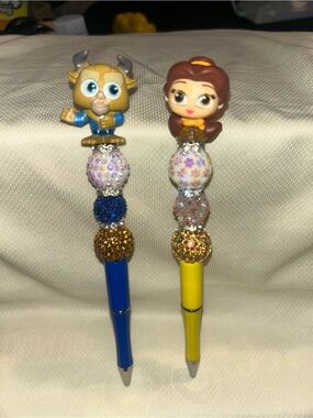 Disney Doorable beauty & the beast beaded pen bundle set